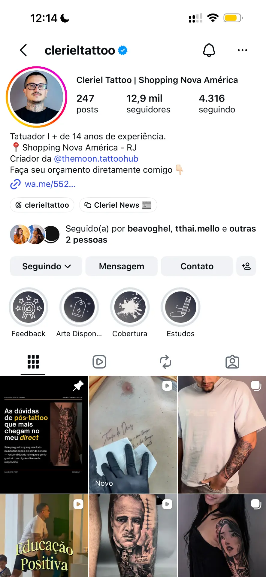 Perfil @clerieltattoo