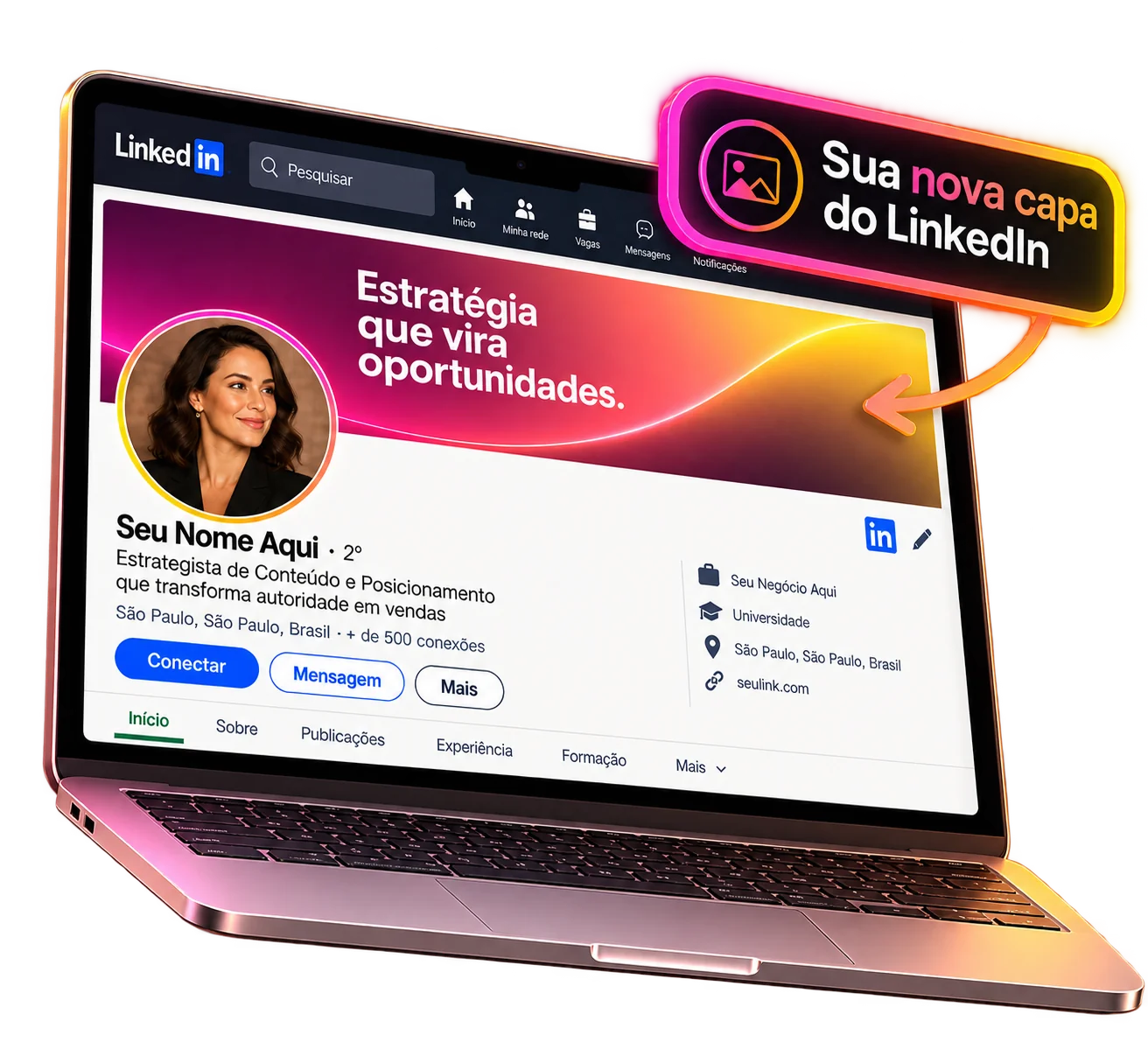 Nova capa do LinkedIn